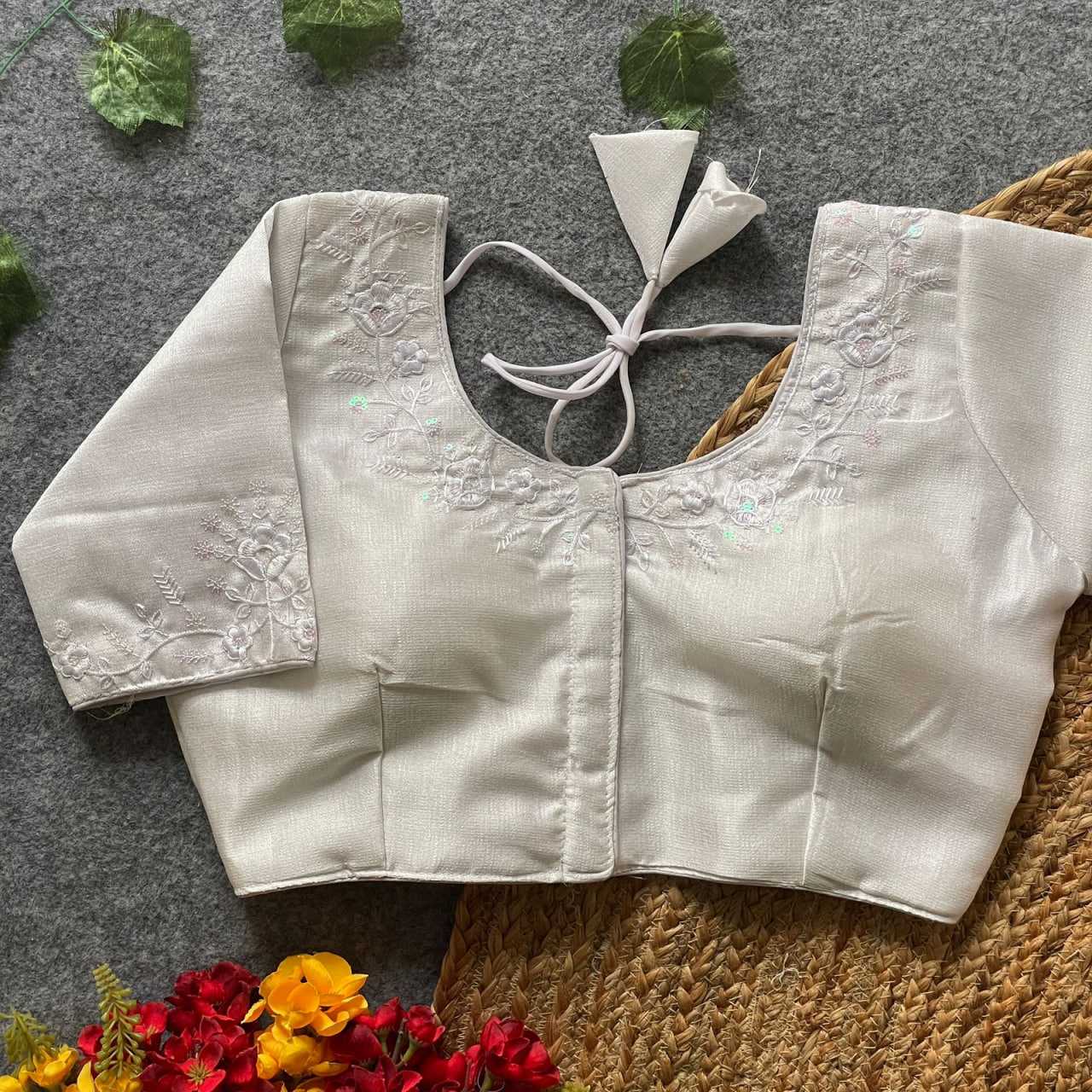 Ynf Phantom Silk KESH426 1445 Readymade Blouses Festive Collections Wholesale Embroidered Blouses Party Wear Blouse Silk Blouse Manufacturer- Kapda Export