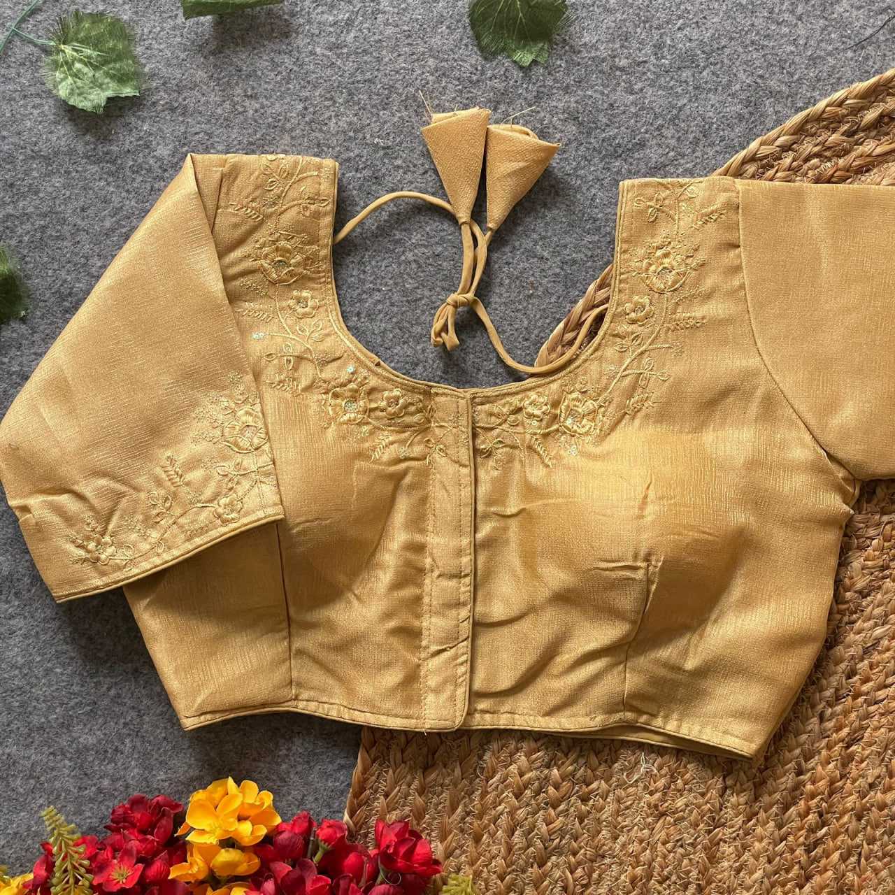 Ynf Phantom Silk KESH426 1445 Readymade Blouses Festive Collections Wholesale Embroidered Blouses Party Wear Blouse Silk Blouse Manufacturer- Kapda Export