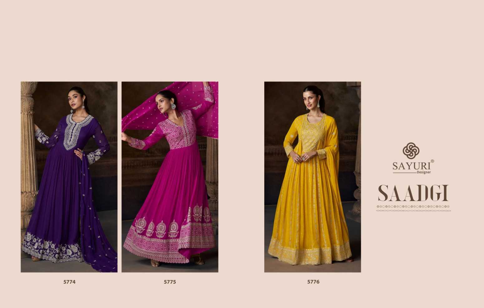 Ynf Premium Georgette KESH481 SAYURI SAADGI 5774 Kurti Wholesale Festive Kurtis Party Wear Kurtis Georgette Kurtis Manufacturer- Kapda Export