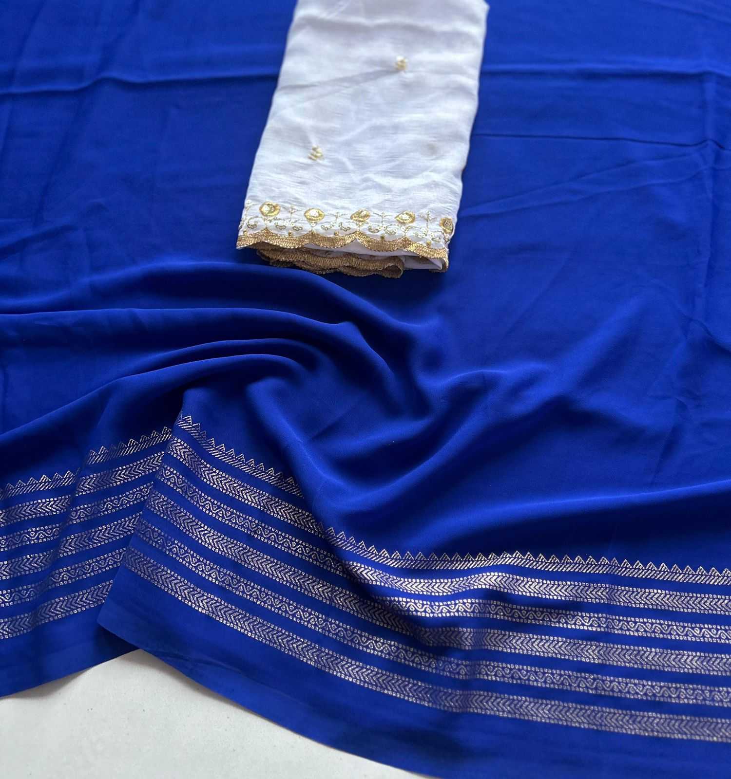 Ynf Premium Georgette KESH622 155 Sarees Festive Collections Wholesale Georgette Sarees Plain Sarees Lightweight Sarees Manufacturer- Kapda Export