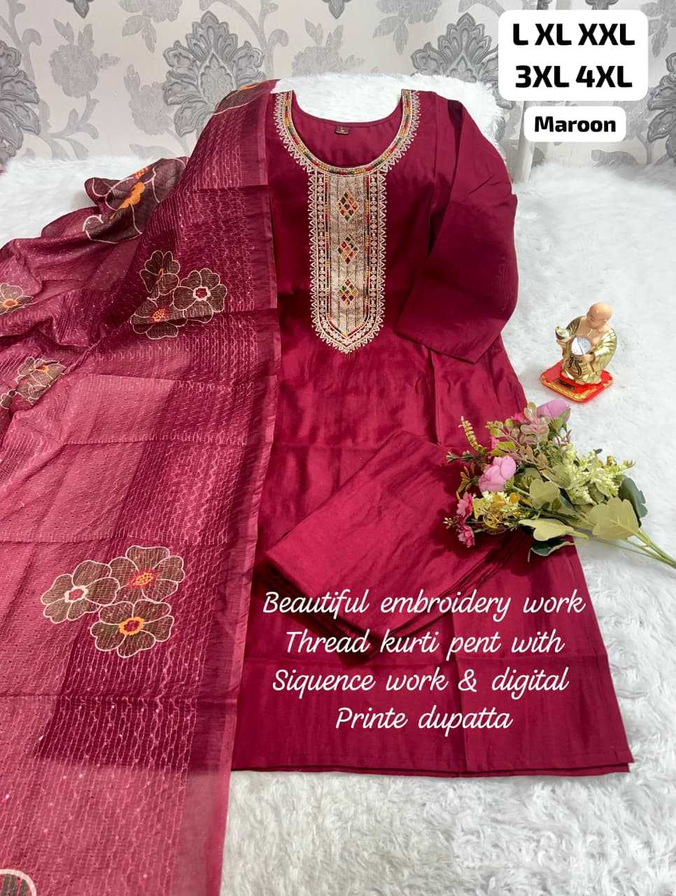 Ynf Premium Roman Silk KESH594 AKSHR Suits & Dresses Festive Collections Wholesale Printed Suits Chanderi Suit Eid Collections Manufacturer- Kapda Export