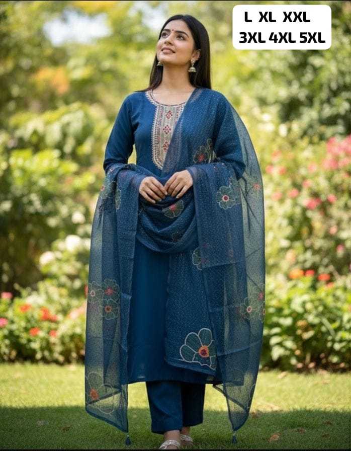 Ynf Premium Roman Silk KESH594 AKSHR Suits & Dresses Festive Collections Wholesale Printed Suits Chanderi Suit Eid Collections Manufacturer- Kapda Export