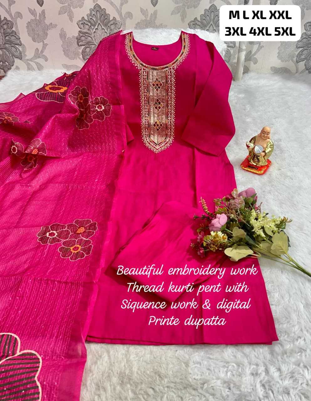 Ynf Premium Roman Silk KESH594 AKSHR Suits & Dresses Festive Collections Wholesale Printed Suits Chanderi Suit Eid Collections Manufacturer- Kapda Export