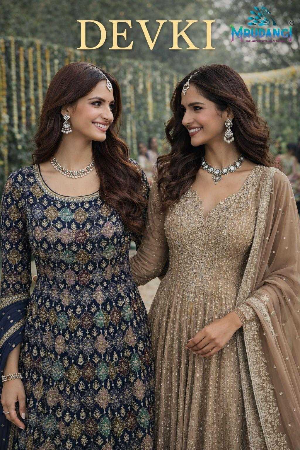 Ynf Premium Silk KESH481 MRUDANGI DEVKI 819 Gowns Wholesale Embroidery Gowns Long Gowns Wedding Gown Manufacturer- Kapda Export