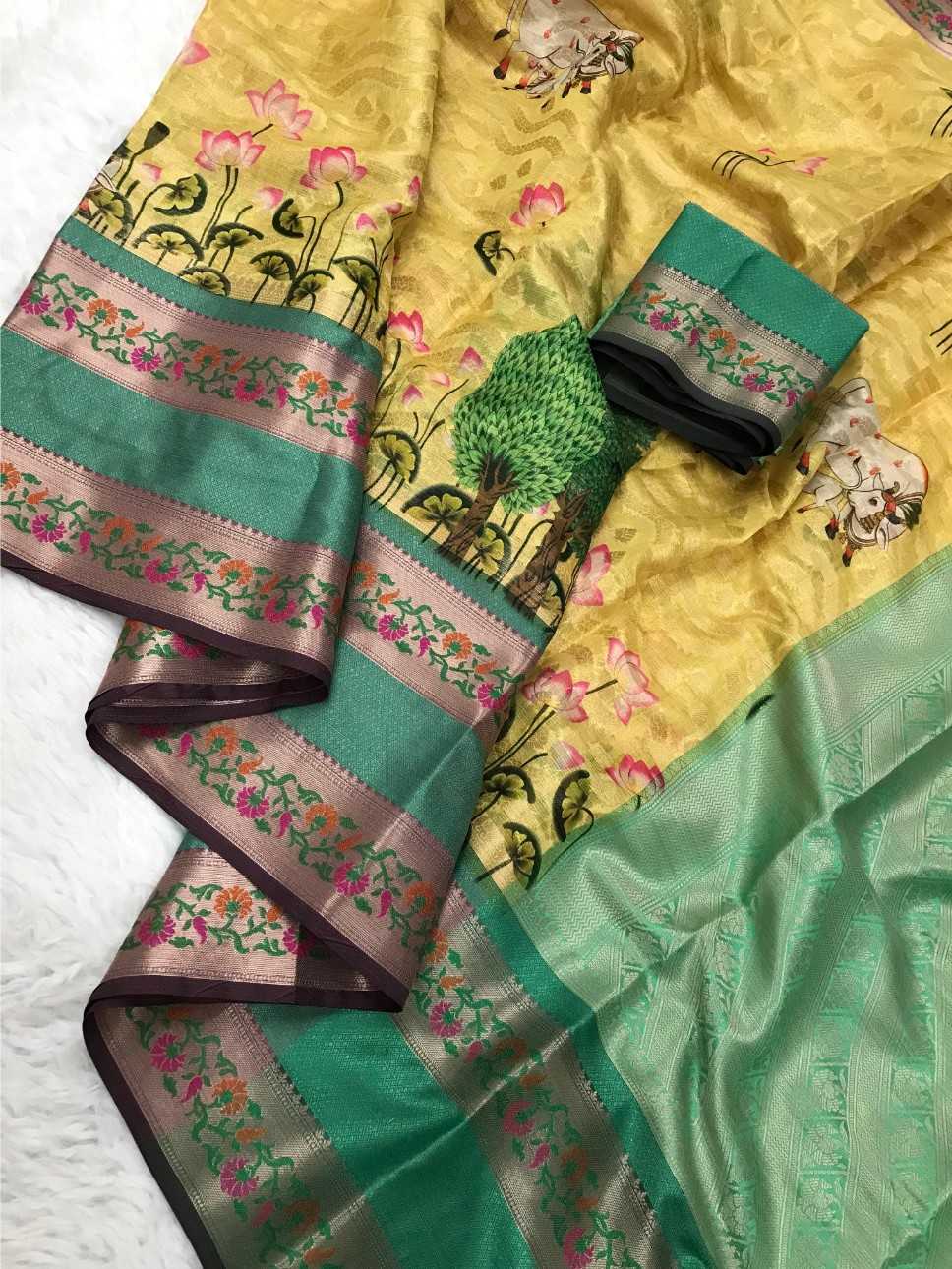 Ynf Premium Silk KESH592 Kota silk Silk Sarees Wholesale Paithani Sarees Kota Sarees Zari Border Silk Sarees Manufacturer- Kapda Export