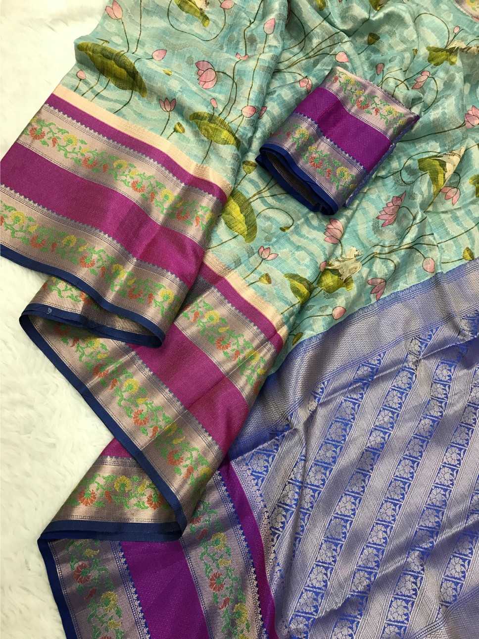 Ynf Premium Silk KESH592 Kota silk Silk Sarees Wholesale Paithani Sarees Kota Sarees Zari Border Silk Sarees Manufacturer- Kapda Export