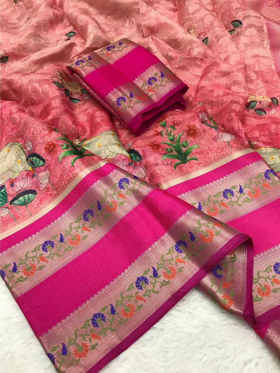 Ynf Premium Silk KESH592 Kota silk Silk Sarees Wholesale Paithani Sarees Kota Sarees Zari Border Silk Sarees Manufacturer- Kapda Export