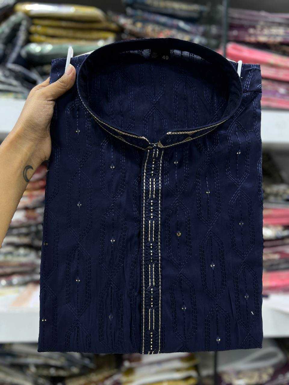 Ynf Premium Silk RIN125 Utsav 7.0 Mens Wear Wholesale Mens Kurtas Mens Kurta Pyjama Silk Kurta Manufacturer- Kapda Export