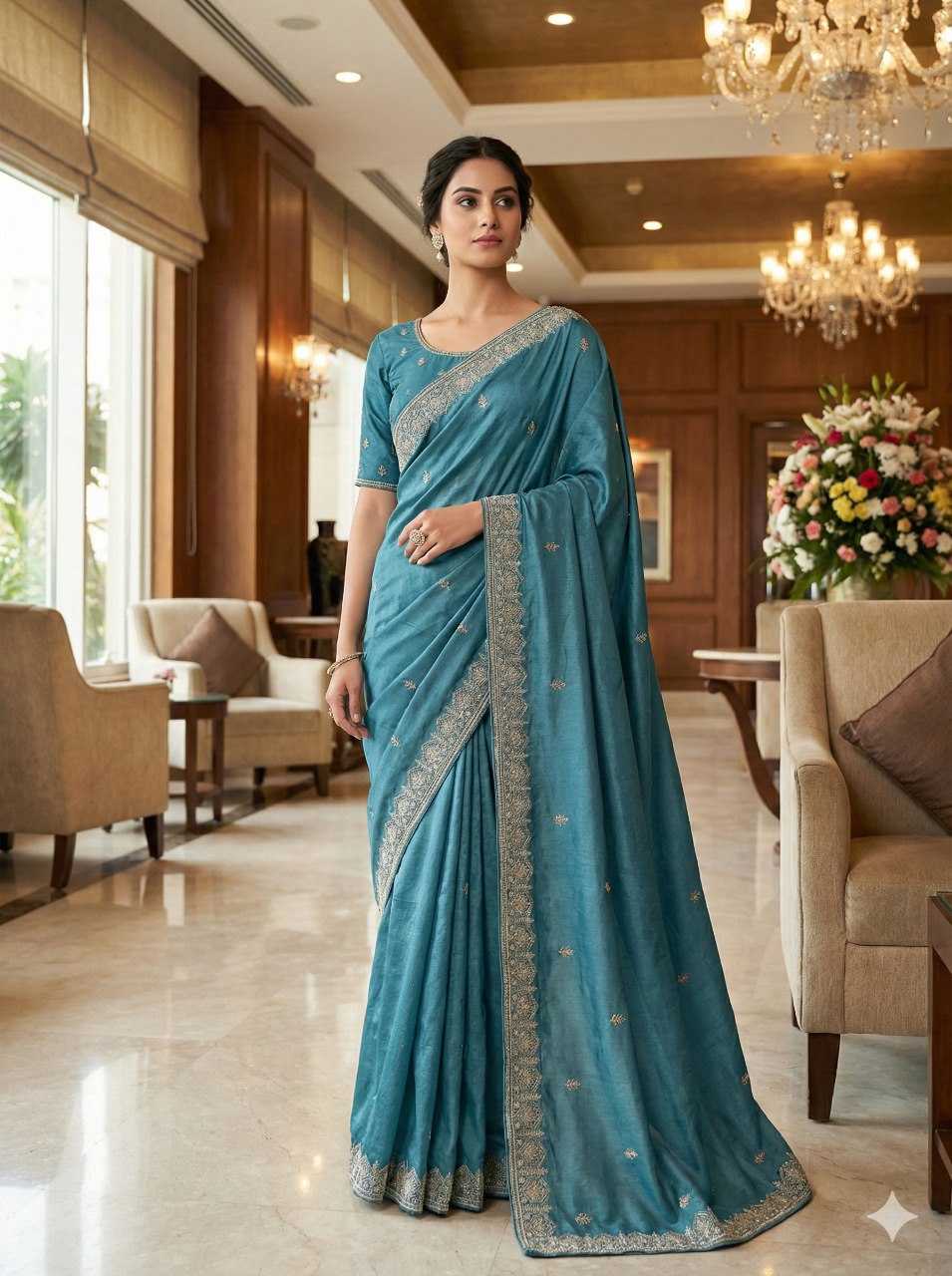 Ynf Premium Silk RIN132 2017 Sarees Wholesale Fancy Sarees Embroidered Sarees Heavy Work Sarees Manufacturer- Kapda Export