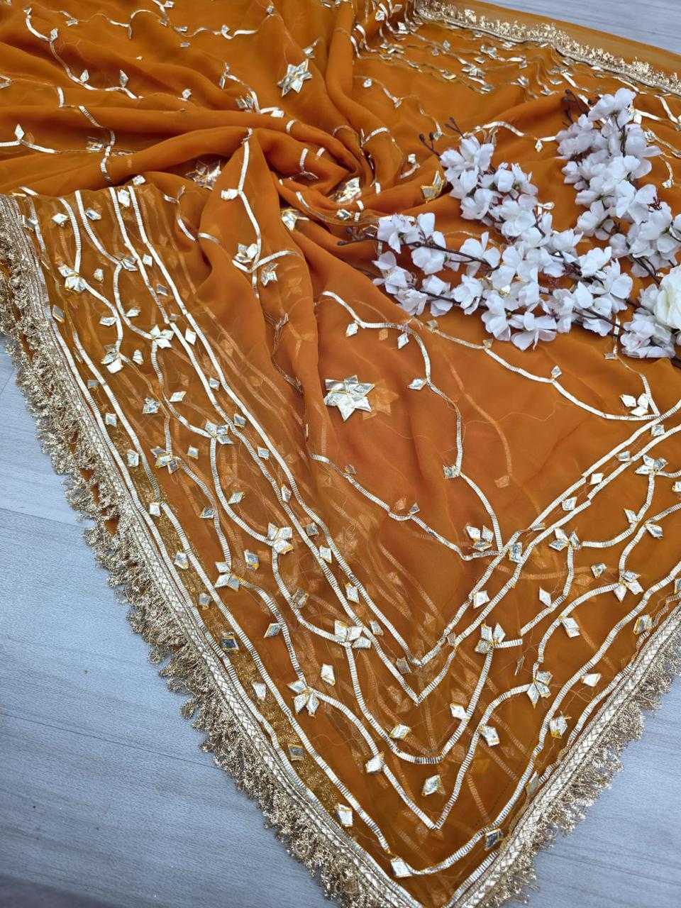 Ynf Pure Chiffon KESH576 Jaipur Sarees Wholesale Chiffon Sarees Gota Patti Sarees Work Sarees Manufacturer- Kapda Export