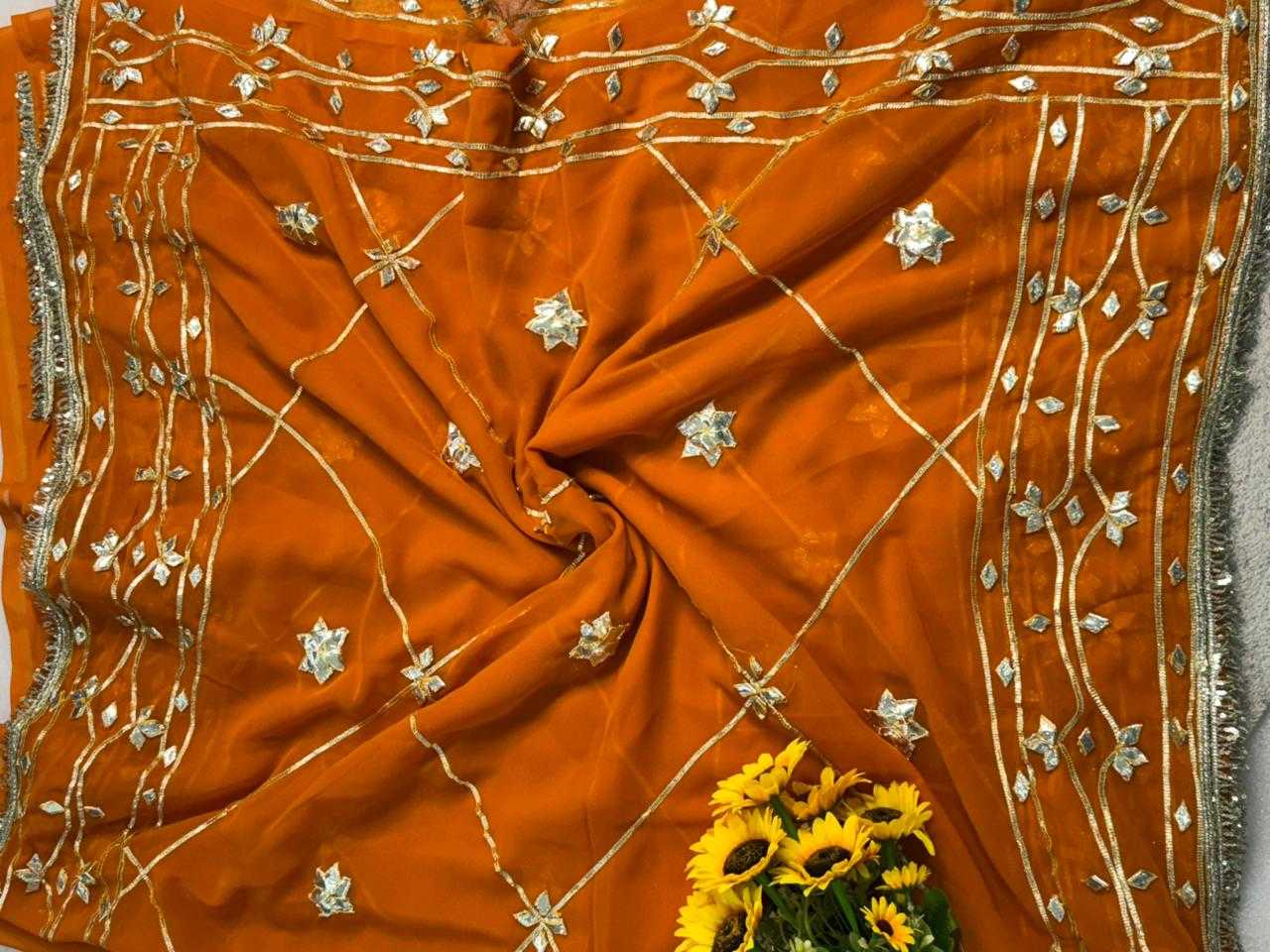 Ynf Pure Chiffon KESH576 Jaipur Sarees Wholesale Chiffon Sarees Gota Patti Sarees Work Sarees Manufacturer- Kapda Export