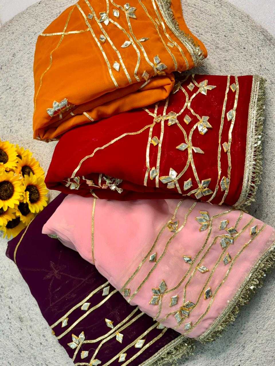 Ynf Pure Chiffon KESH576 Jaipur Sarees Wholesale Chiffon Sarees Gota Patti Sarees Work Sarees Manufacturer- Kapda Export