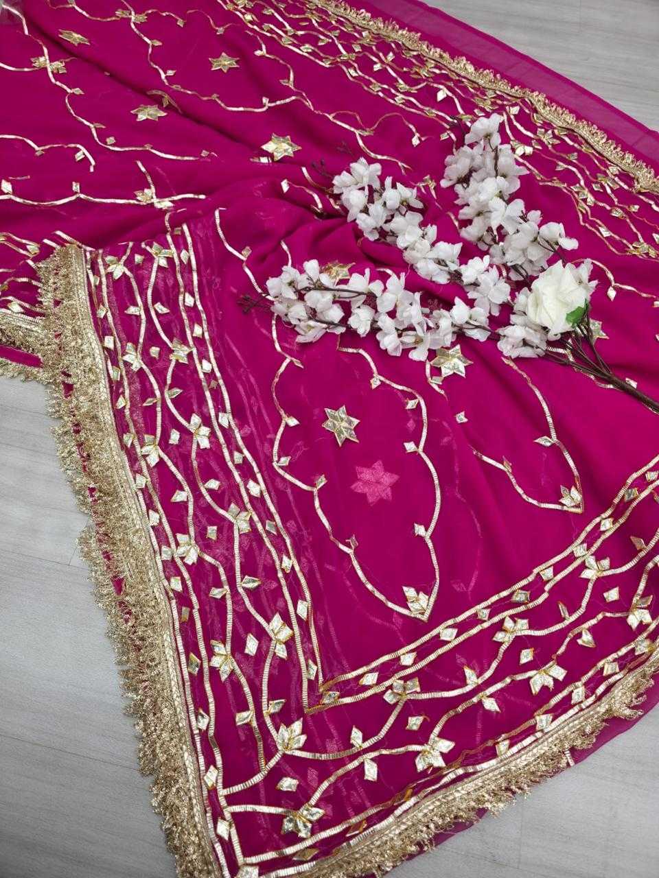 Ynf Pure Chiffon KESH576 Jaipur Sarees Wholesale Chiffon Sarees Gota Patti Sarees Work Sarees Manufacturer- Kapda Export
