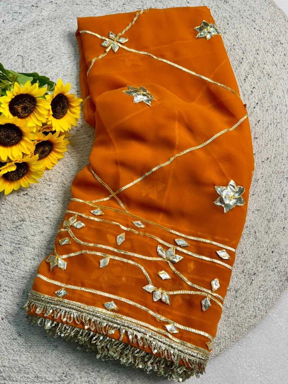 Ynf Pure Chiffon KESH576 Jaipur Sarees Wholesale Chiffon Sarees Gota Patti Sarees Work Sarees Manufacturer- Kapda Export