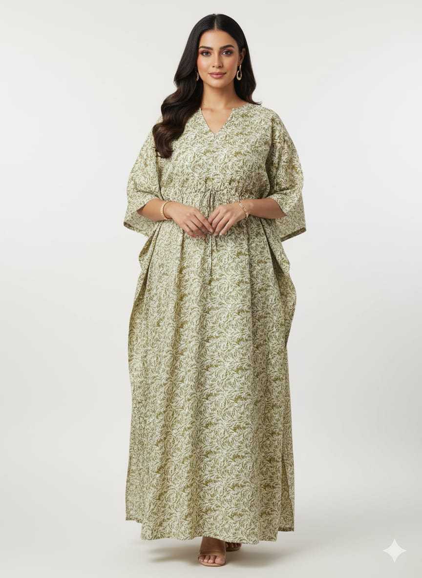 Ynf Pure Cotton KESH585 173 Suits & Dresses Western Wears Wholesale Casual Dresses Kaftan Dresses Night Wear Manufacturer- Kapda Export