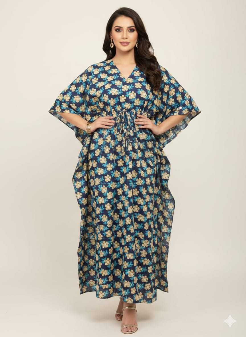 Ynf Pure Cotton KESH585 173 Suits & Dresses Western Wears Wholesale Casual Dresses Kaftan Dresses Night Wear Manufacturer- Kapda Export