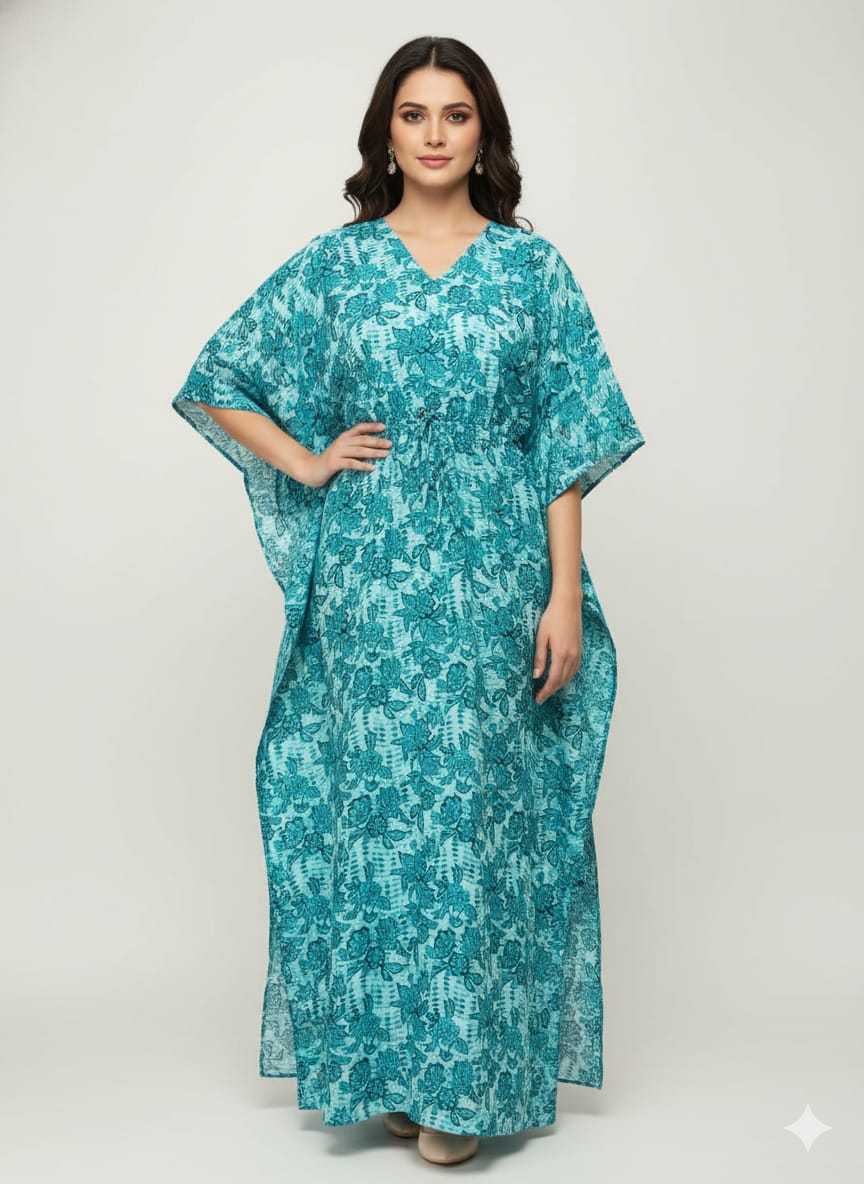 Ynf Pure Cotton KESH585 173 Suits & Dresses Western Wears Wholesale Casual Dresses Kaftan Dresses Night Wear Manufacturer- Kapda Export