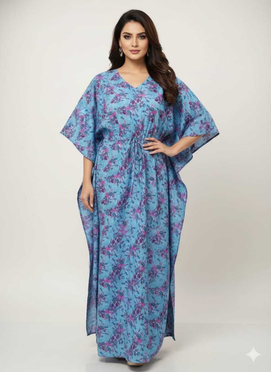 Ynf Pure Cotton KESH585 173 Suits & Dresses Western Wears Wholesale Casual Dresses Kaftan Dresses Night Wear Manufacturer- Kapda Export