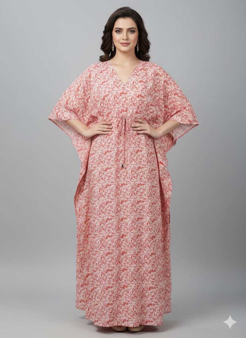 Ynf Pure Cotton KESH585 173 Suits & Dresses Western Wears Wholesale Casual Dresses Kaftan Dresses Night Wear Manufacturer- Kapda Export