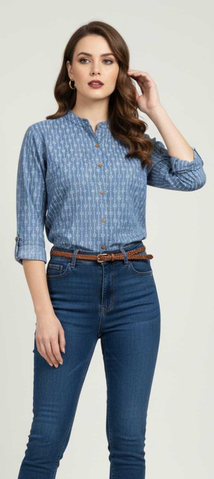 Ynf Pure Cotton KESH585 182 Suits & Dresses Western Wears Festive Collections Wholesale Tops Women Shirts Manufacturer- Kapda Export