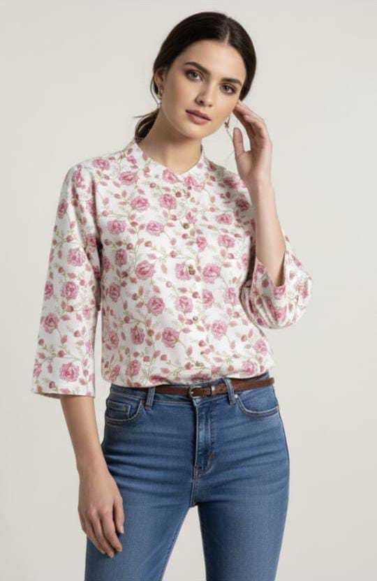 Ynf Pure Cotton KESH585 182 Suits & Dresses Western Wears Festive Collections Wholesale Tops Women Shirts Manufacturer- Kapda Export