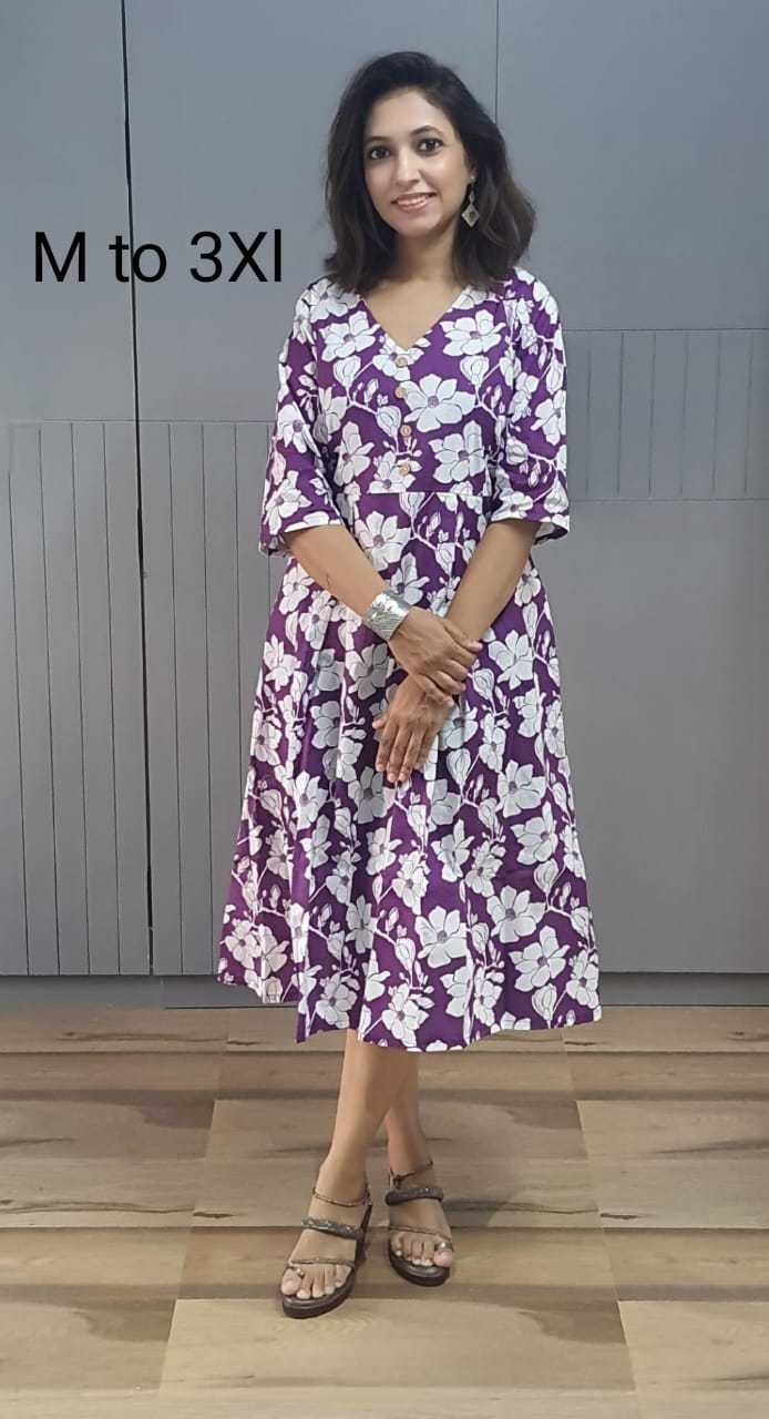 Ynf Pure Cotton KESH585 183 Suits & Dresses Western Wears Wholesale One Piece Dress A-Line Dresses Cotton Dresses Manufacturer- Kapda Export