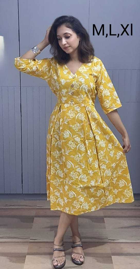 Ynf Pure Cotton KESH585 183 Suits & Dresses Western Wears Wholesale One Piece Dress A-Line Dresses Cotton Dresses Manufacturer- Kapda Export