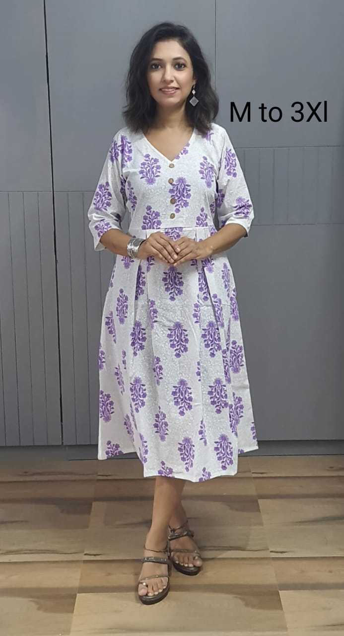 Ynf Pure Cotton KESH585 183 Suits & Dresses Western Wears Wholesale One Piece Dress A-Line Dresses Cotton Dresses Manufacturer- Kapda Export