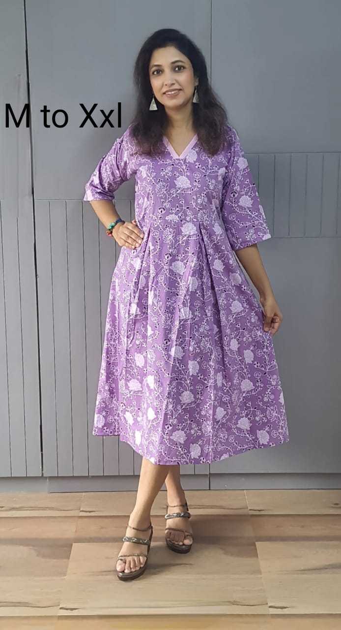 Ynf Pure Cotton KESH585 183 Suits & Dresses Western Wears Wholesale One Piece Dress A-Line Dresses Cotton Dresses Manufacturer- Kapda Export