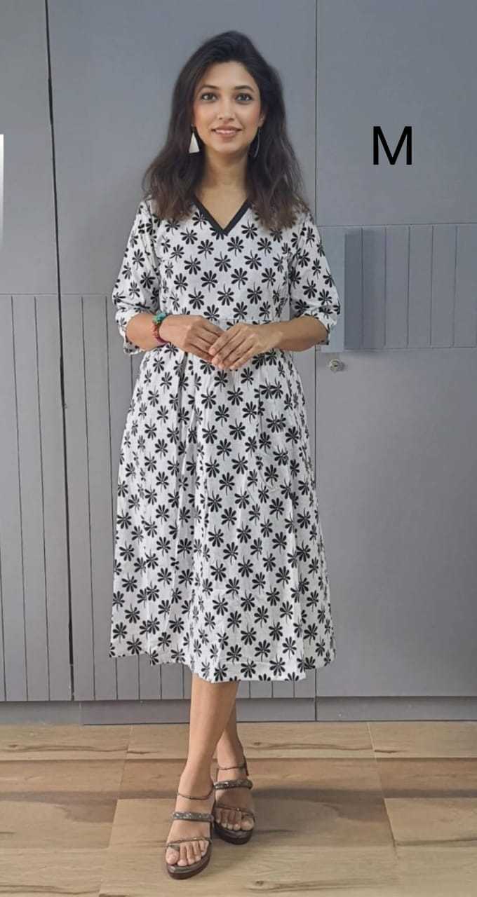 Ynf Pure Cotton KESH585 183 Suits & Dresses Western Wears Wholesale One Piece Dress A-Line Dresses Cotton Dresses Manufacturer- Kapda Export