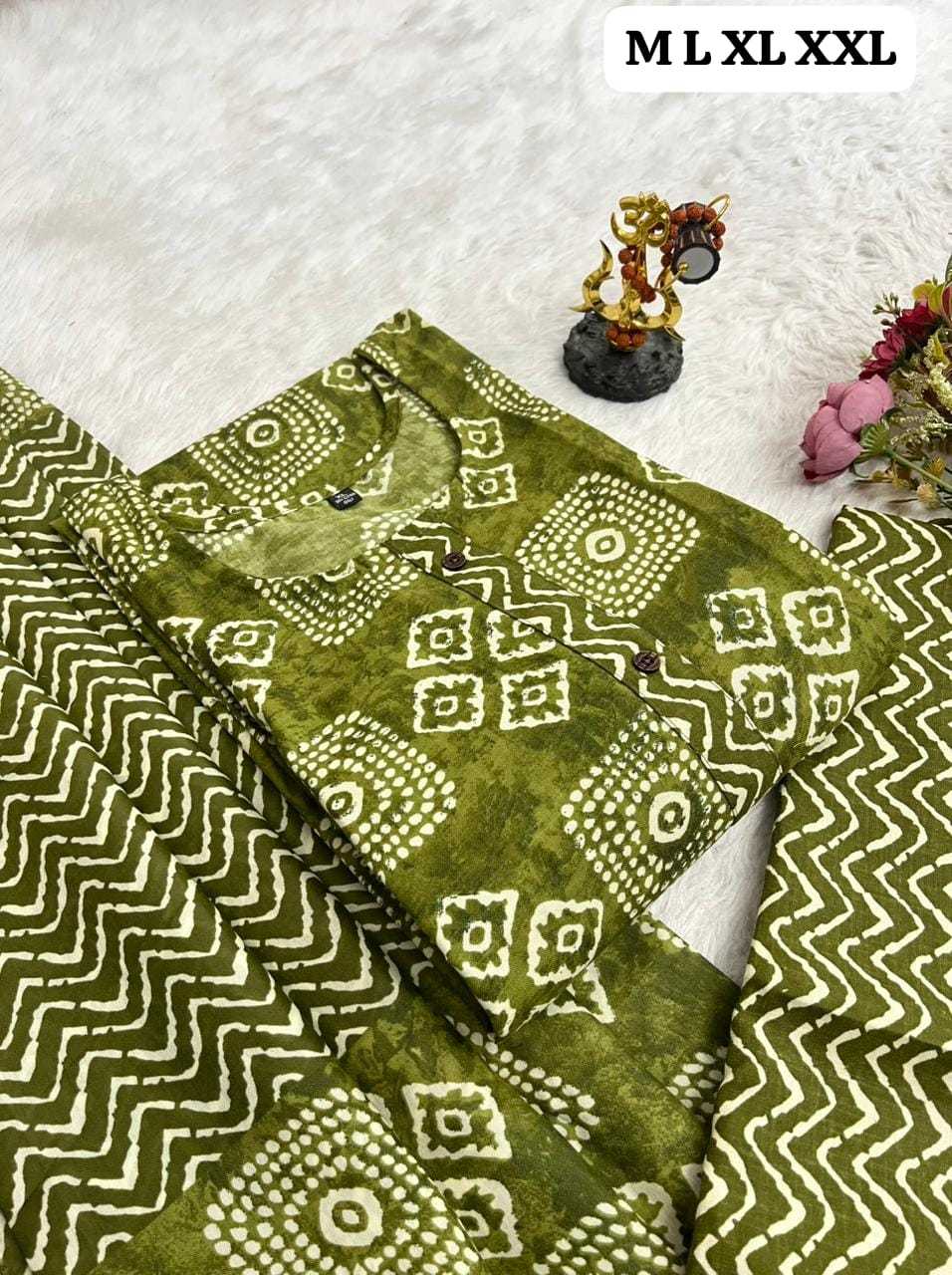 Ynf Pure Cotton KESH585 FALUNI Kurti Wholesale Printed Kurtis Cotton Kurtis Bandhani Kurtis Manufacturer- Kapda Export