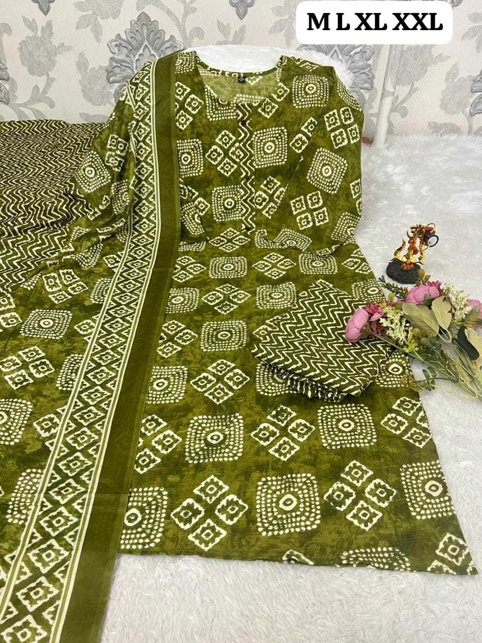 Ynf Pure Cotton KESH585 FALUNI Kurti Wholesale Printed Kurtis Cotton Kurtis Bandhani Kurtis Manufacturer- Kapda Export