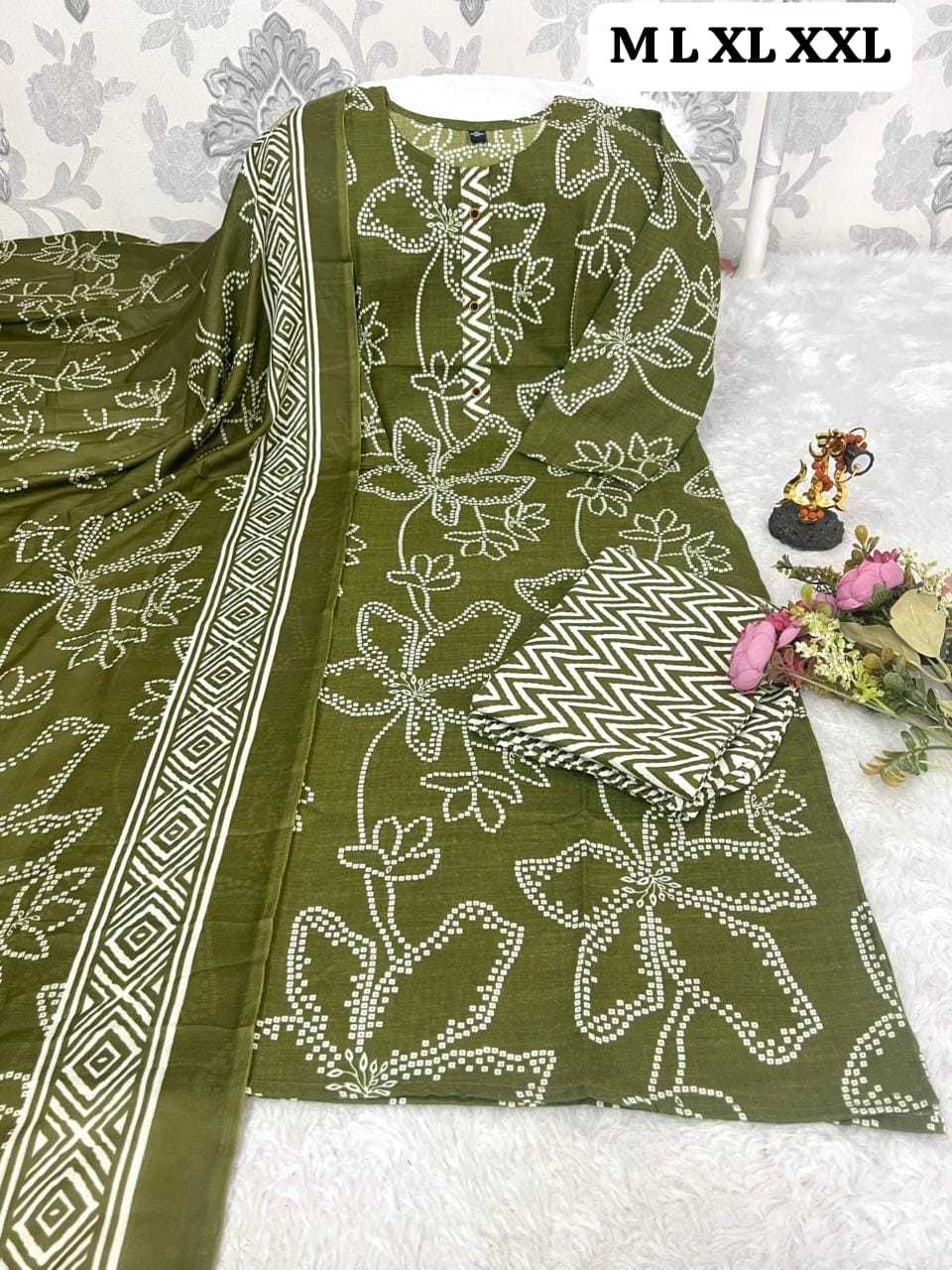 Ynf Pure Cotton KESH585 FALUNI Kurti Wholesale Printed Kurtis Cotton Kurtis Bandhani Kurtis Manufacturer- Kapda Export