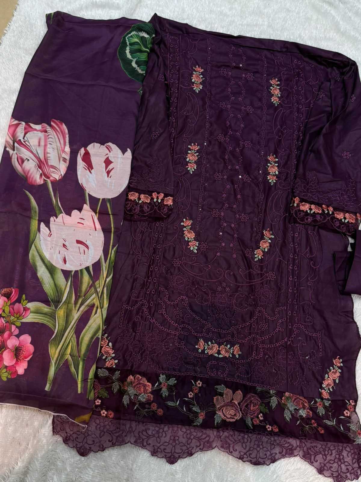 Ynf Pure Cotton KESH586 MEHBOOB 1716 Kurti Wholesale Long Kurtis Cotton Kurtis Embroidered Kurtis Manufacturer- Kapda Export