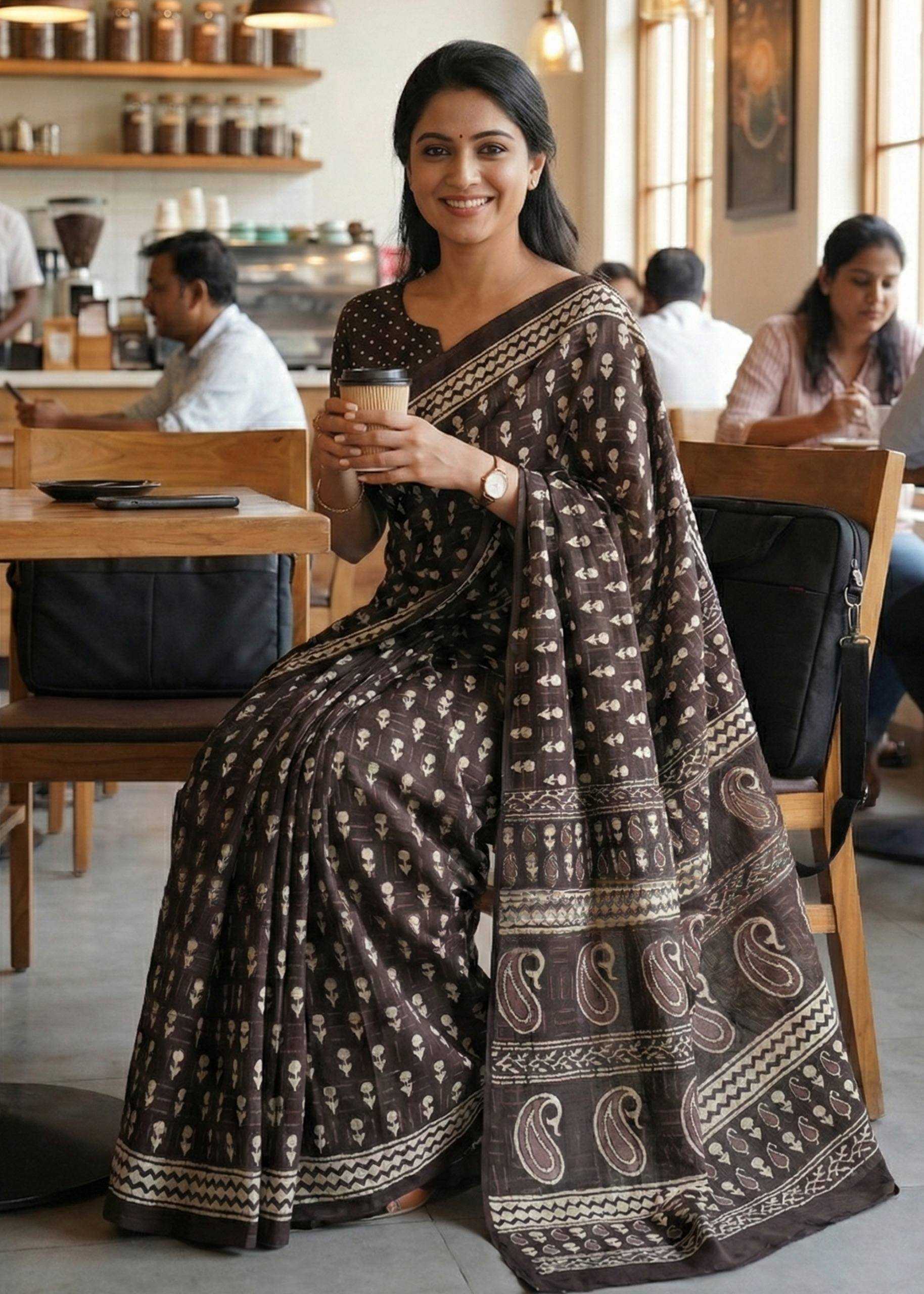 Ynf Pure Cotton RIN229 ANISHA Sarees Wholesale Block Print Sarees Cotton Sarees Casual Sarees Manufacturer- Kapda Export