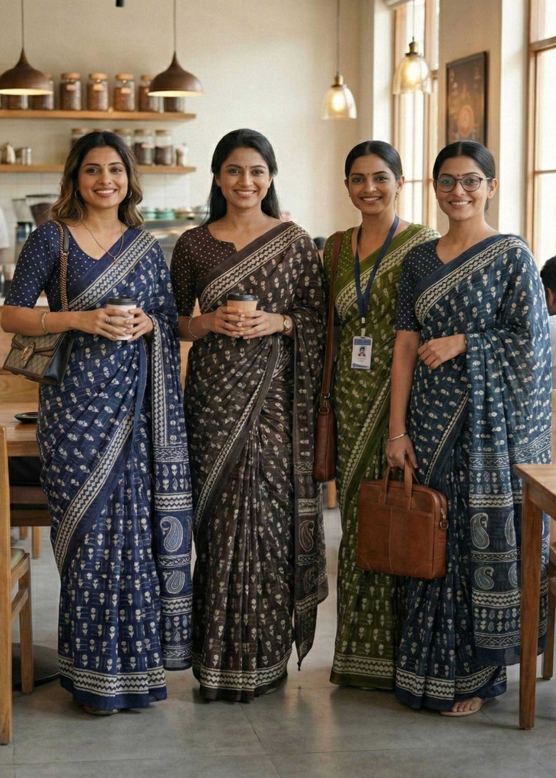 Ynf Pure Cotton RIN229 ANISHA Sarees Wholesale Block Print Sarees Cotton Sarees Casual Sarees Manufacturer- Kapda Export