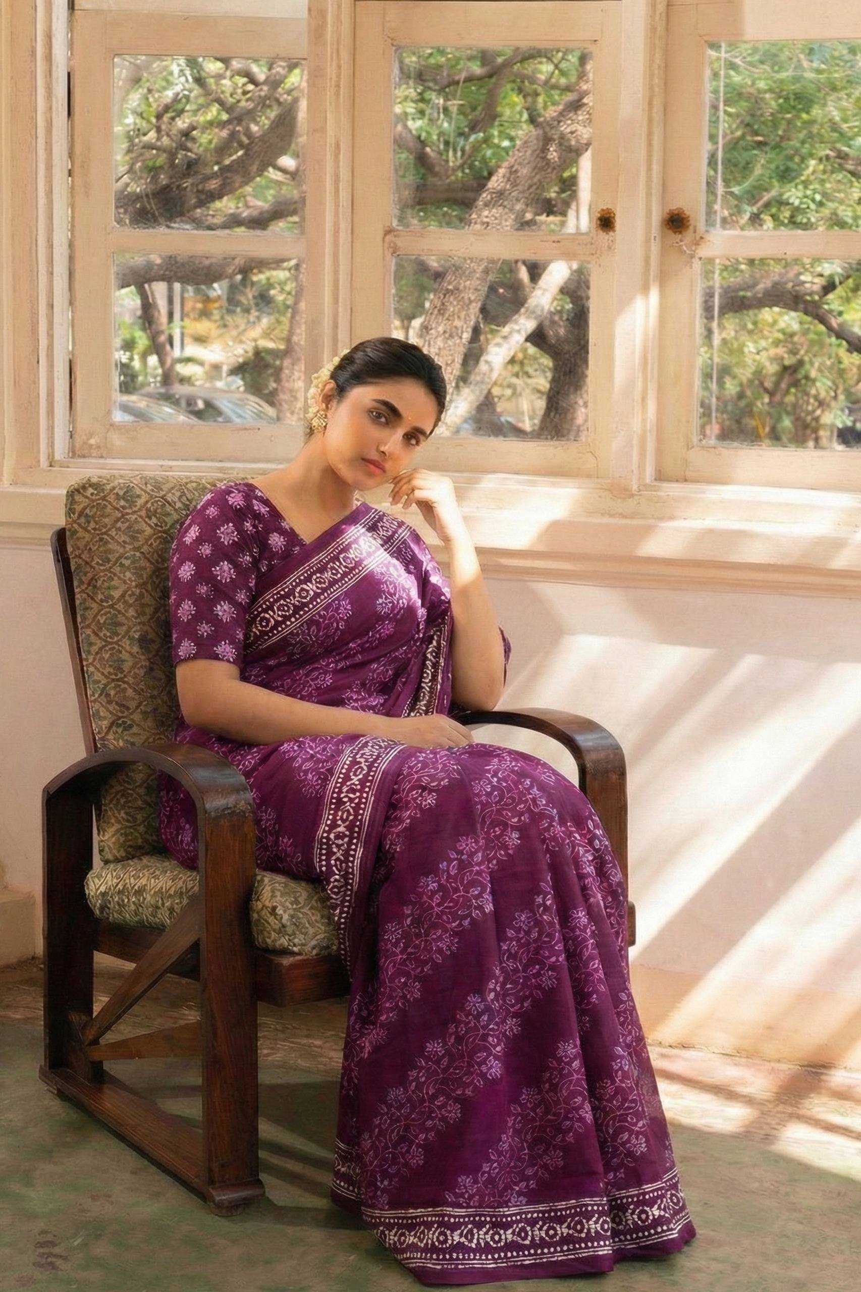 Ynf Pure Cotton RIN229 JINSHI Sarees Wholesale Designer Sarees Block Print Sarees Cotton Sarees Manufacturer- Kapda Export