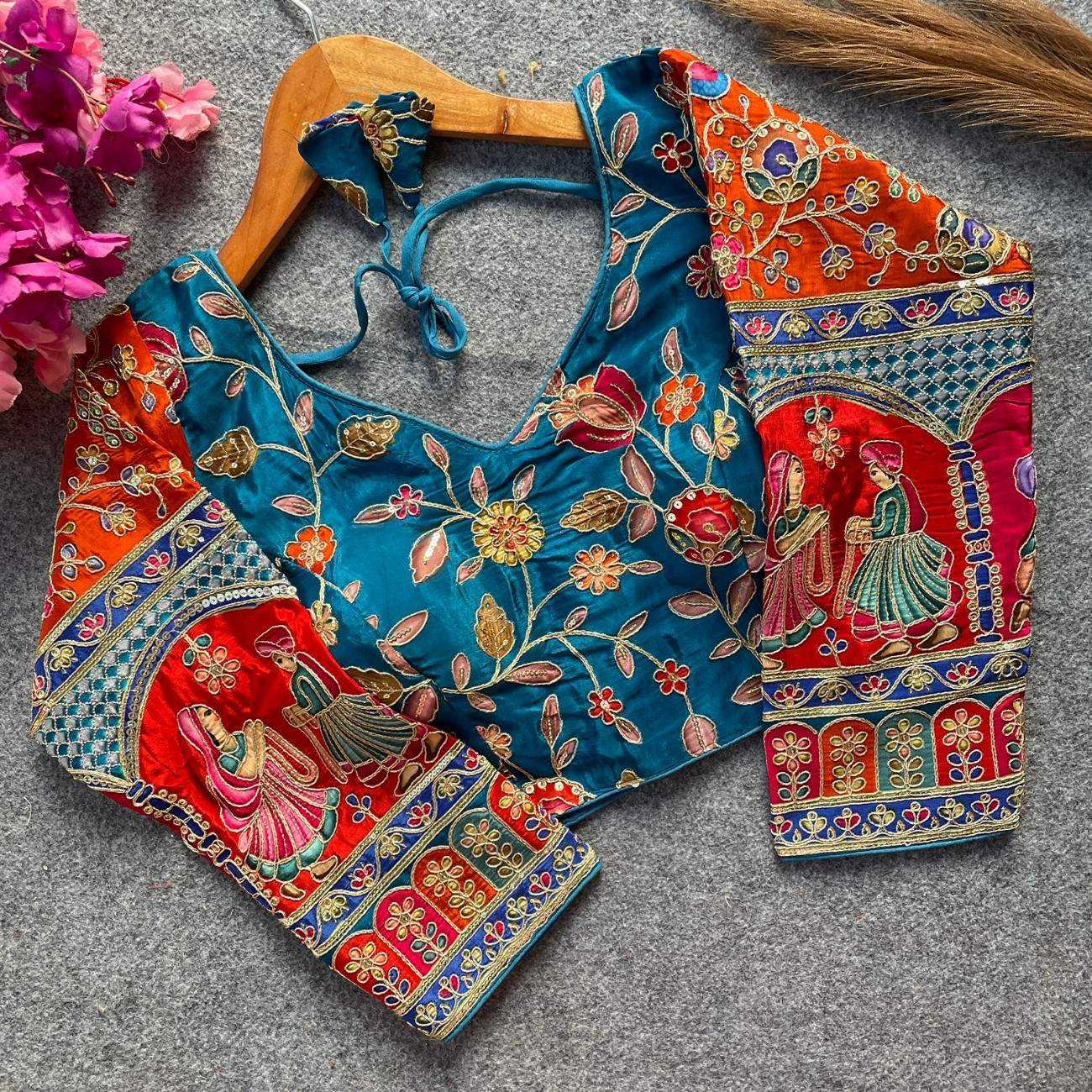 Ynf Pure Crepe KESH426 POSITION Readymade Blouses Wholesale Designer Blouse Embroidered Blouses Party Wear Blouse Manufacturer- Kapda Export