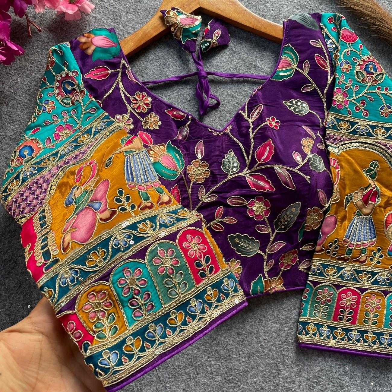 Ynf Pure Crepe KESH426 POSITION Readymade Blouses Wholesale Designer Blouse Embroidered Blouses Party Wear Blouse Manufacturer- Kapda Export