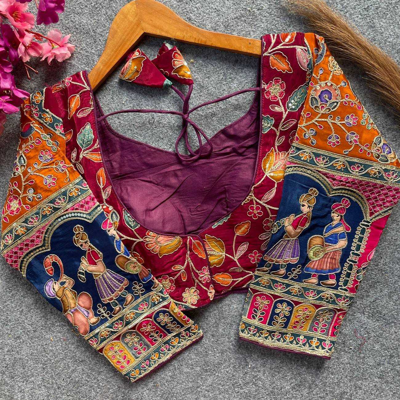 Ynf Pure Crepe KESH426 POSITION Readymade Blouses Wholesale Designer Blouse Embroidered Blouses Party Wear Blouse Manufacturer- Kapda Export