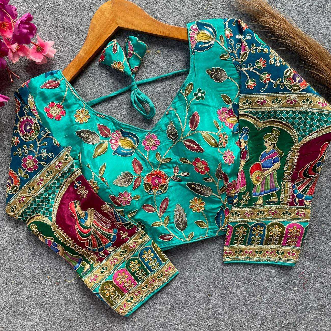 Ynf Pure Crepe KESH426 POSITION Readymade Blouses Wholesale Designer Blouse Embroidered Blouses Party Wear Blouse Manufacturer- Kapda Export