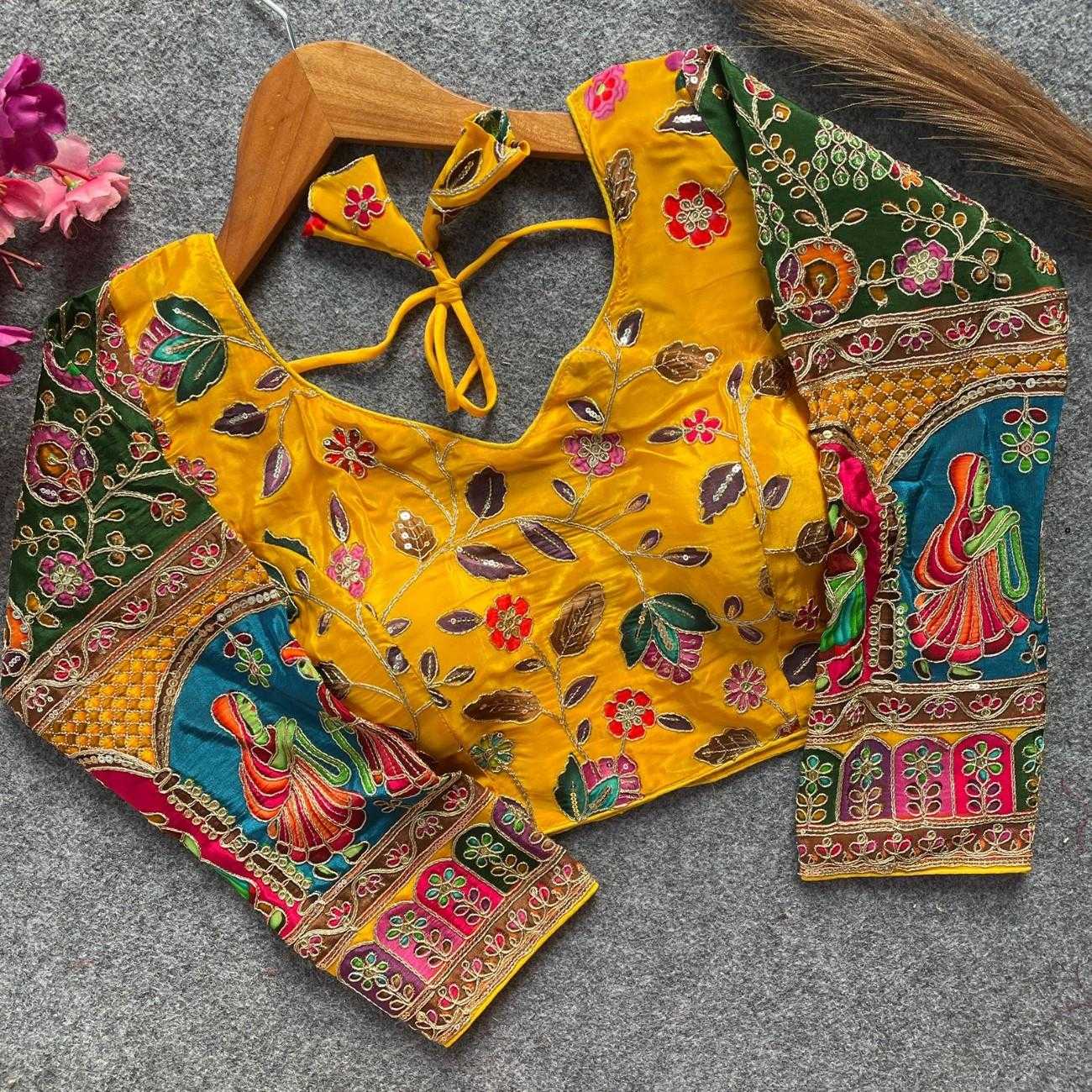 Ynf Pure Crepe KESH426 POSITION Readymade Blouses Wholesale Designer Blouse Embroidered Blouses Party Wear Blouse Manufacturer- Kapda Export