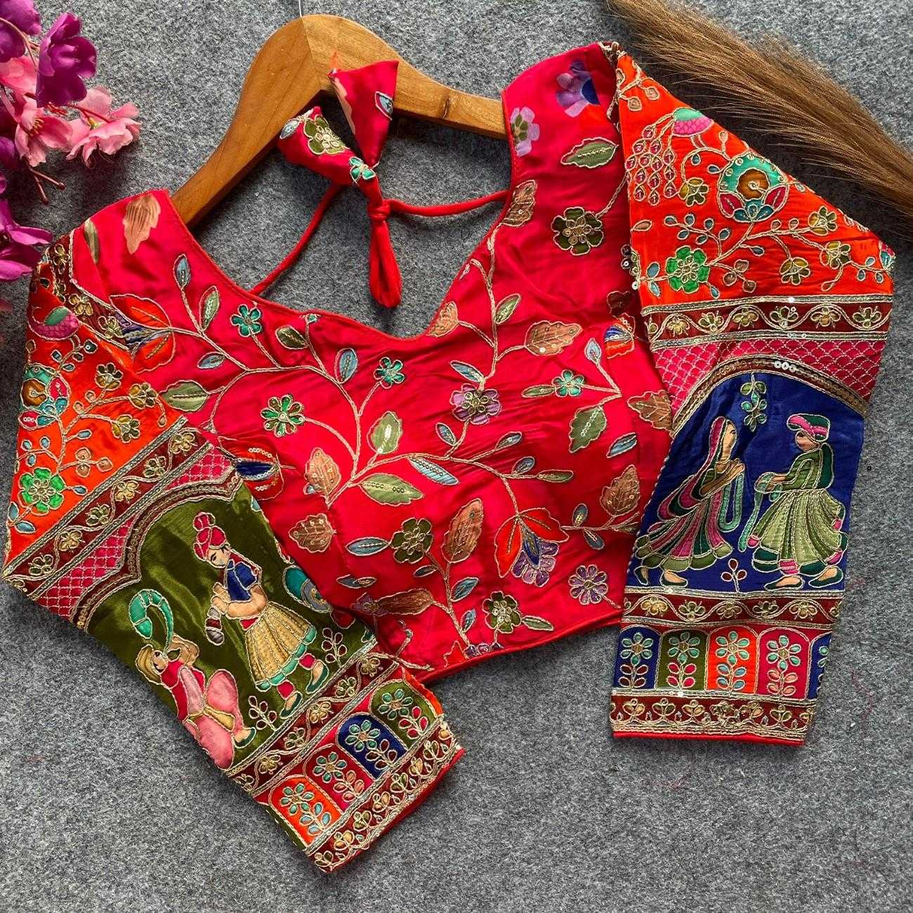 Ynf Pure Crepe KESH426 POSITION Readymade Blouses Wholesale Designer Blouse Embroidered Blouses Party Wear Blouse Manufacturer- Kapda Export