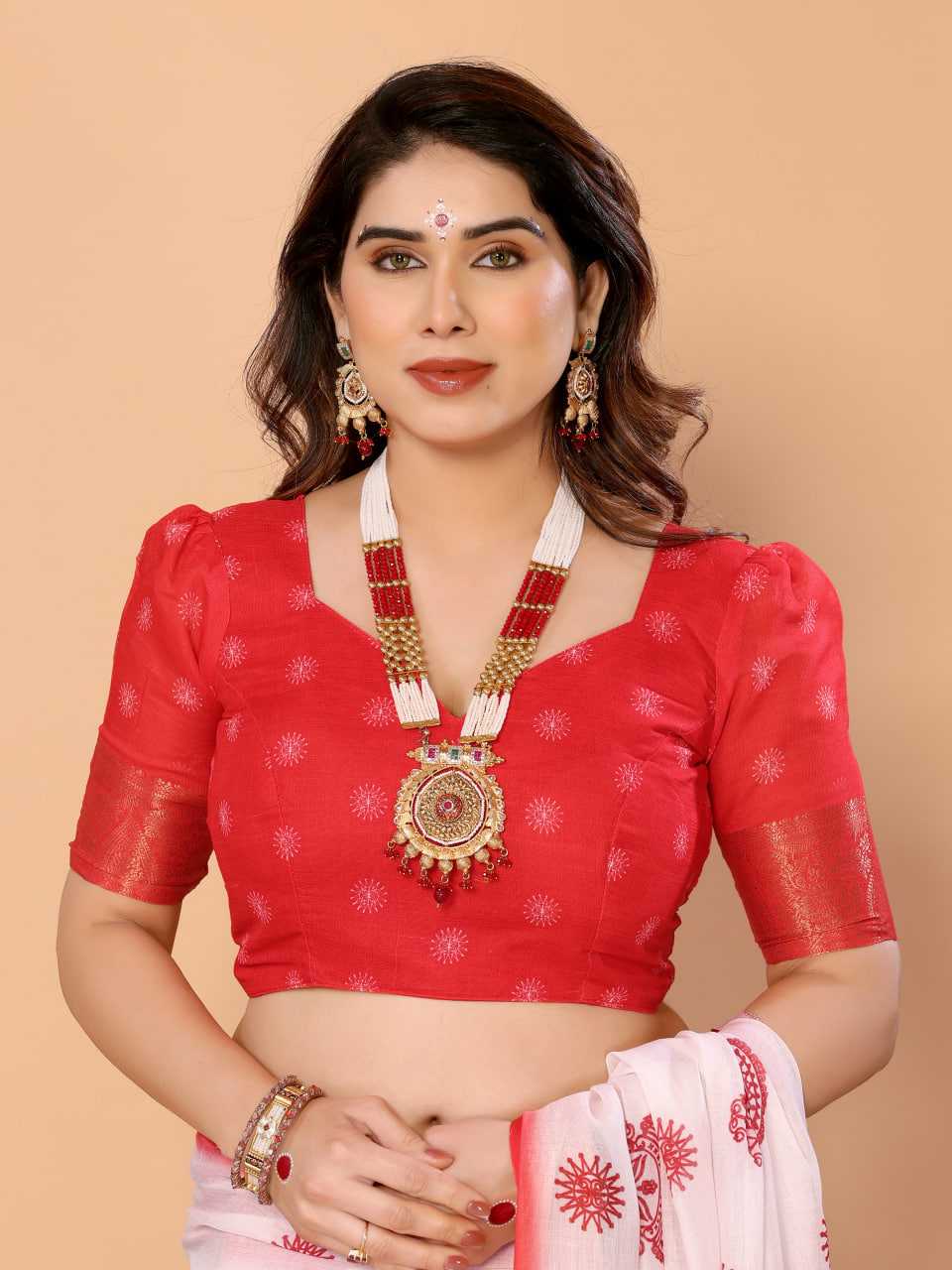 Ynf Pure Linen KESH719 109 Sarees Wholesale Designer Sarees Red Sarees Festive Sarees Manufacturer- Kapda Export