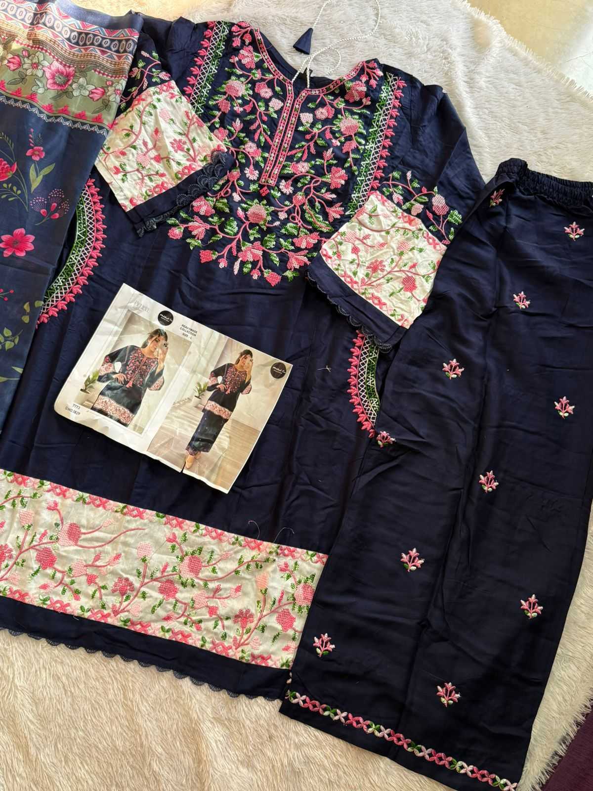 Ynf Pure Rayon KESH677 1829 Suits & Dresses Festive Collections Wholesale Embroidery Suits Party wear suits Semi Stitched Suits Manufacturer- Kapda Export