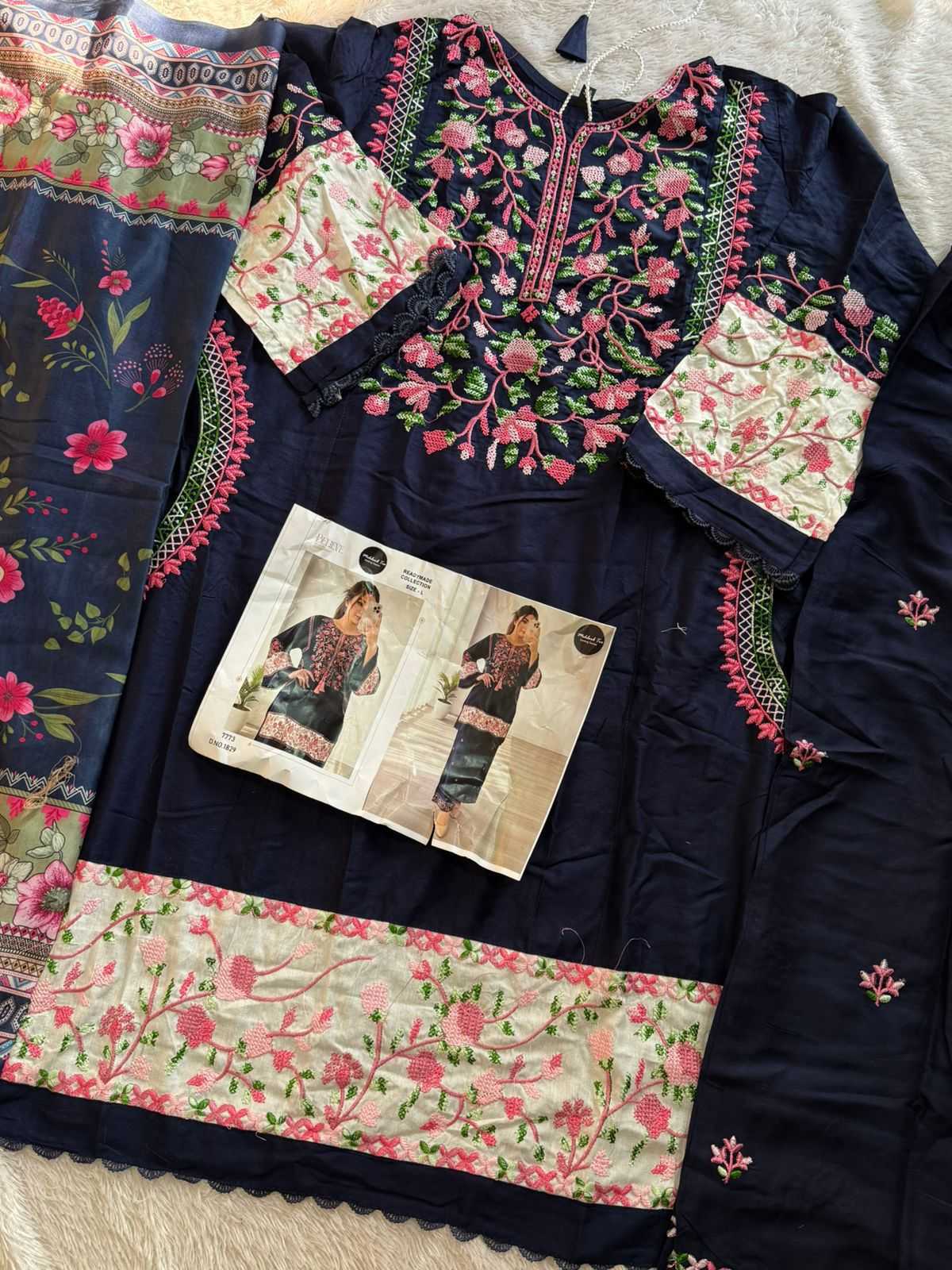 Ynf Pure Rayon KESH677 1829 Suits & Dresses Festive Collections Wholesale Embroidery Suits Party wear suits Semi Stitched Suits Manufacturer- Kapda Export