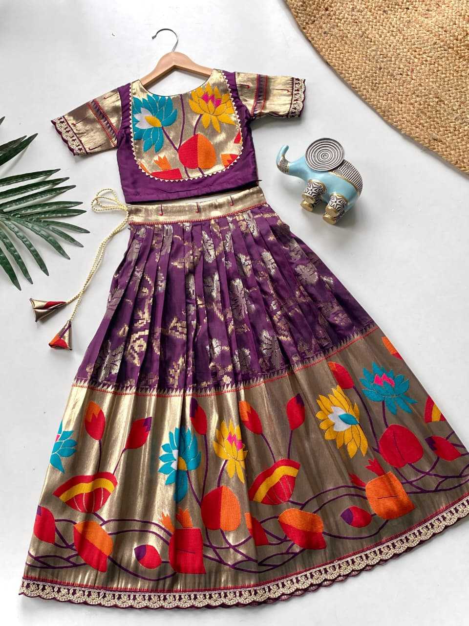 Ynf Pure Silk KESH249 Geeta Kids Wear Wholesale Kids Lehenga Kids Festive Wear Kids Silk Dress Manufacturer- Kapda Export