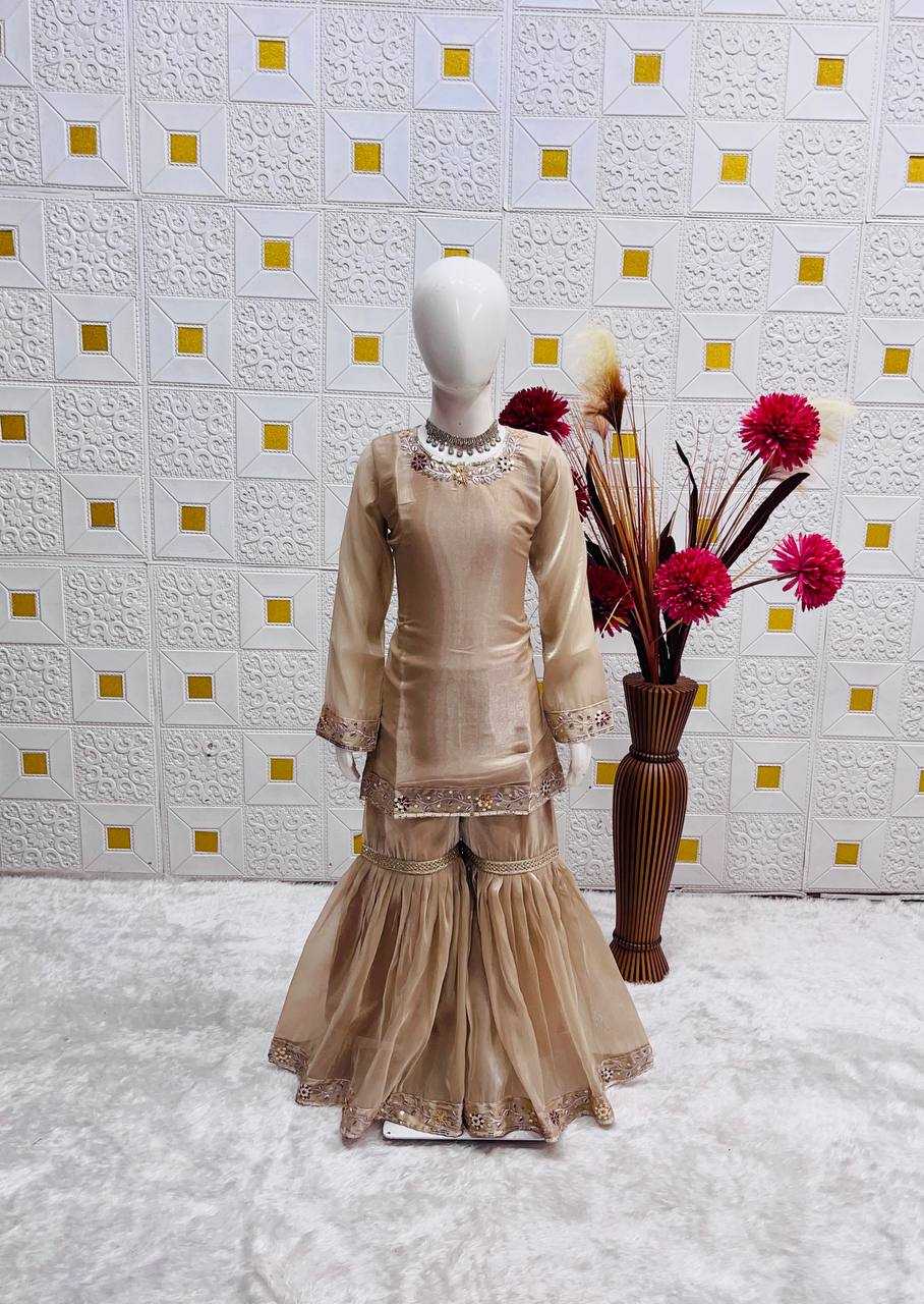 Ynf Pure Silk KESH415 238 Kids Wear Wholesale Kids Sharara Embroidered Frock Kids Party Wear Ethnic Manufacturer- Kapda Export