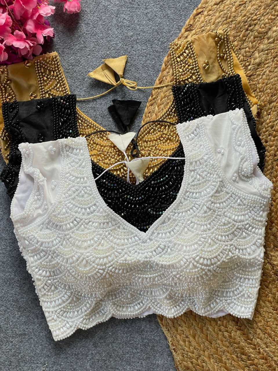 Ynf Pure Silk KESH426 preal Moti Readymade Blouses Wholesale Embroidered Blouses Party Wear Blouse Fashion Blouse Manufacturer- Kapda Export