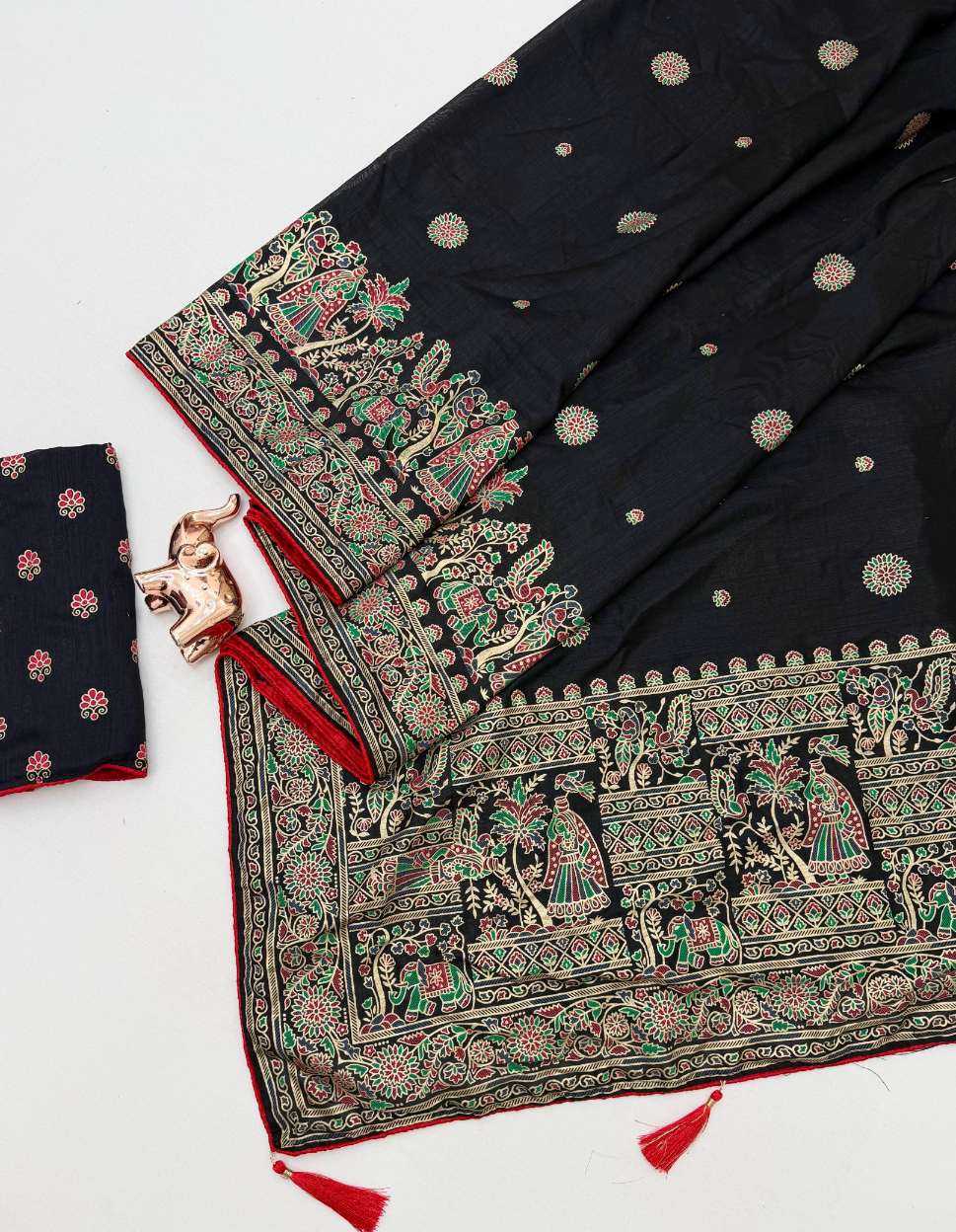 Ynf Pure Silk KESH695 Kayamat Sarees Silk Sarees Wholesale Party Wear Sarees Black Sarees Traditional Sarees Manufacturer- Kapda Export